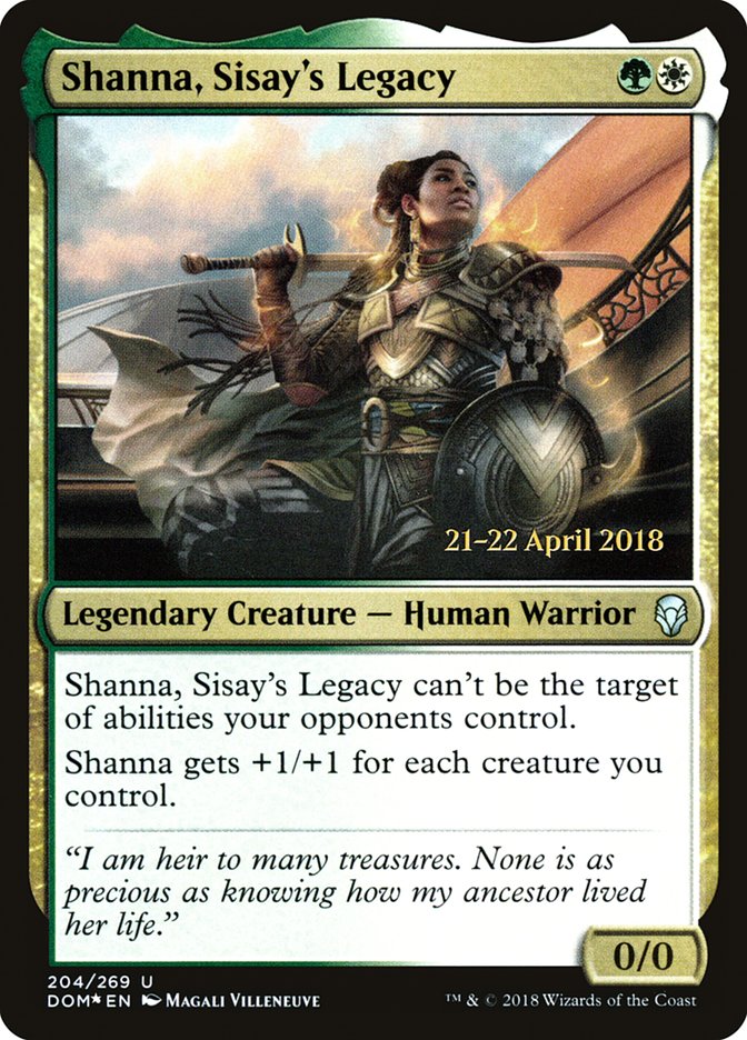 Shanna, Sisay's Legacy [Dominaria Prerelease Promos] | Card Merchant Takapuna