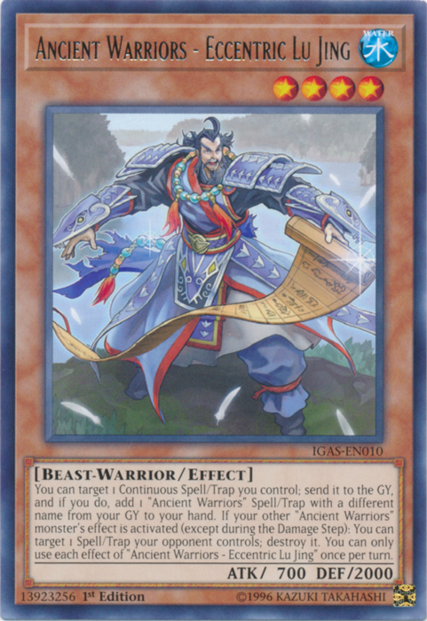 Ancient Warriors - Eccentric Lu Jing [IGAS-EN010] Rare | Card Merchant Takapuna