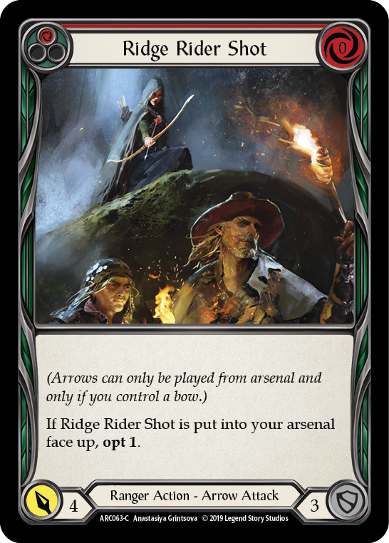 Ridge Rider Shot (Red) [ARC063-C] (Arcane Rising)  1st Edition Rainbow Foil | Card Merchant Takapuna