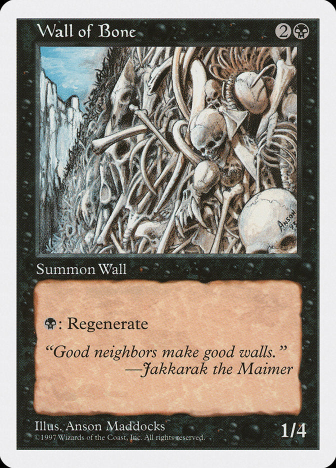 Wall of Bone [Fifth Edition] | Card Merchant Takapuna