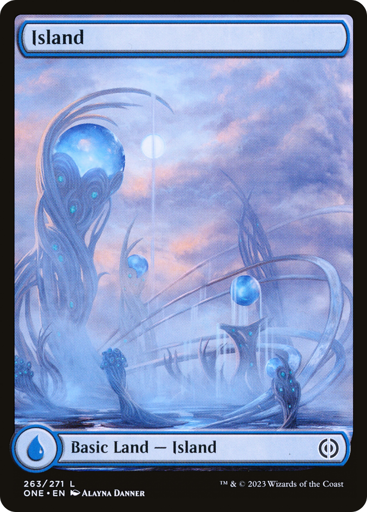 Island (263) (Full-Art) [Phyrexia: All Will Be One] | Card Merchant Takapuna