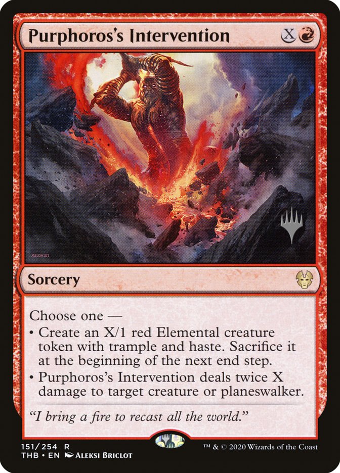 Purphoros's Intervention (Promo Pack) [Theros Beyond Death Promos] | Card Merchant Takapuna