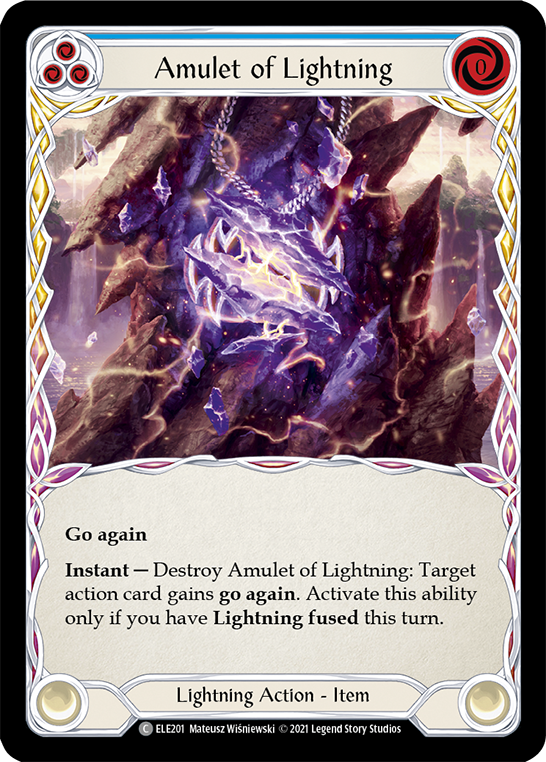 Amulet of Lightning [ELE201] (Tales of Aria)  1st Edition Rainbow Foil | Card Merchant Takapuna