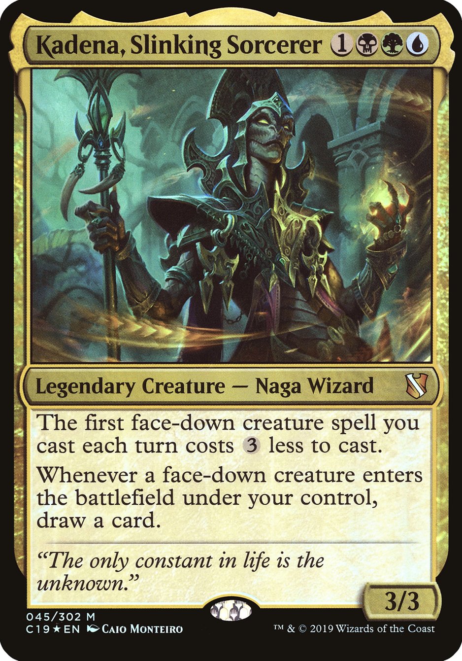 Kadena, Slinking Sorcerer (Oversized) [Commander 2019 Oversized] | Card Merchant Takapuna