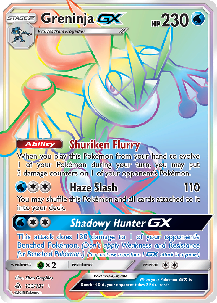 Greninja GX (133/131) [Sun & Moon: Forbidden Light] | Card Merchant Takapuna