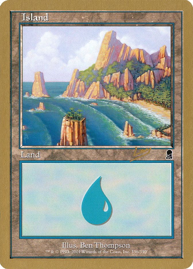 Island (rl336a) (Raphael Levy) [World Championship Decks 2002] | Card Merchant Takapuna