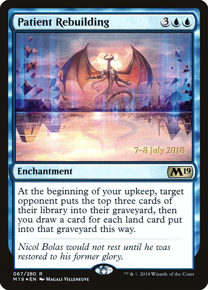 Patient Rebuilding [Core Set 2019 Prerelease Promos] | Card Merchant Takapuna