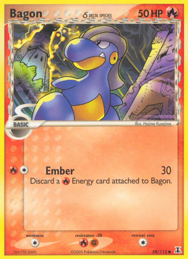 Bagon (58/113) (Delta Species) [EX: Delta Species] | Card Merchant Takapuna