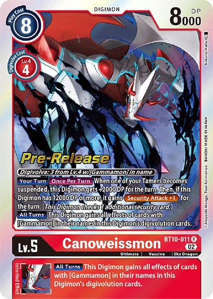 Canoweissmon [BT10-011] [Xros Encounter Pre-Release Cards] | Card Merchant Takapuna