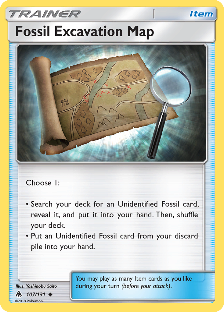 Fossil Excavation Map (107/131) [Sun & Moon: Forbidden Light] | Card Merchant Takapuna