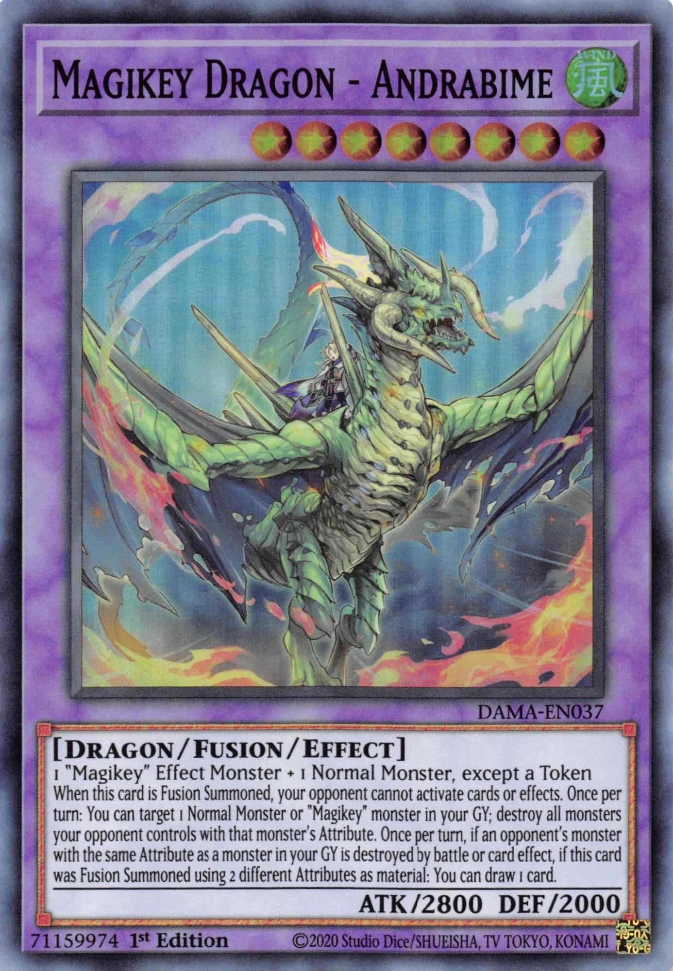 Magikey Dragon - Andrabime [DAMA-EN037] Super Rare | Card Merchant Takapuna