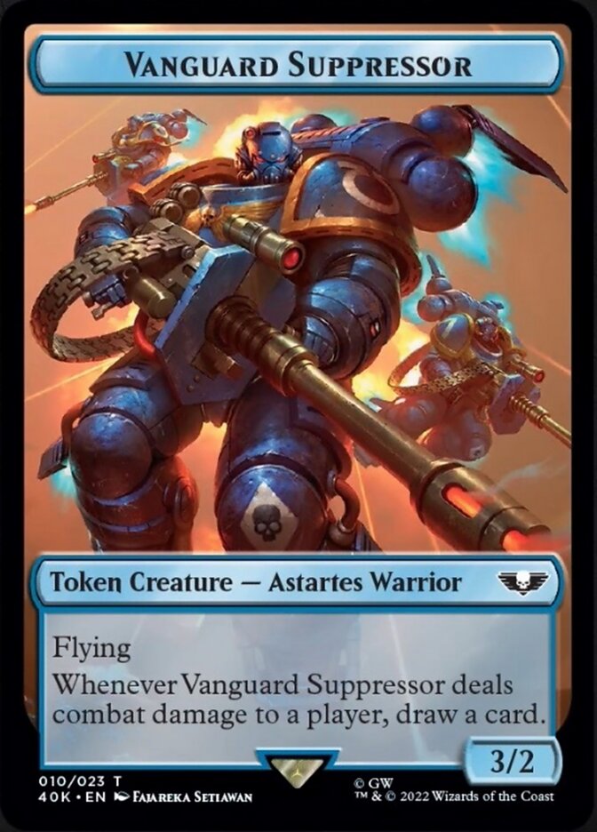 Soldier (004) // Vanguard Suppressor Double-Sided Token (Surge Foil) [Warhammer 40,000 Tokens] | Card Merchant Takapuna