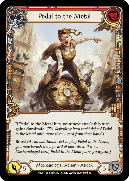 Pedal to the Metal (Red) [ARC011-R] (Arcane Rising)  1st Edition Normal | Card Merchant Takapuna