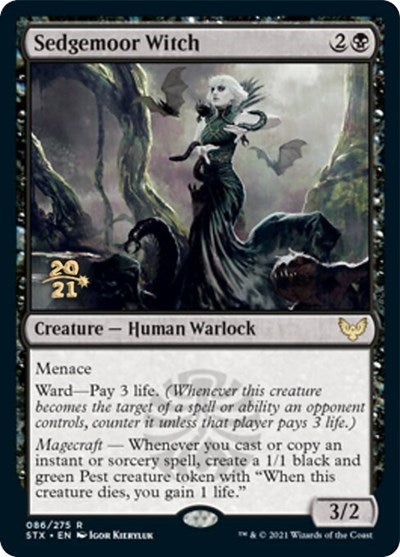 Sedgemoor Witch [Strixhaven: School of Mages Prerelease Promos] | Card Merchant Takapuna