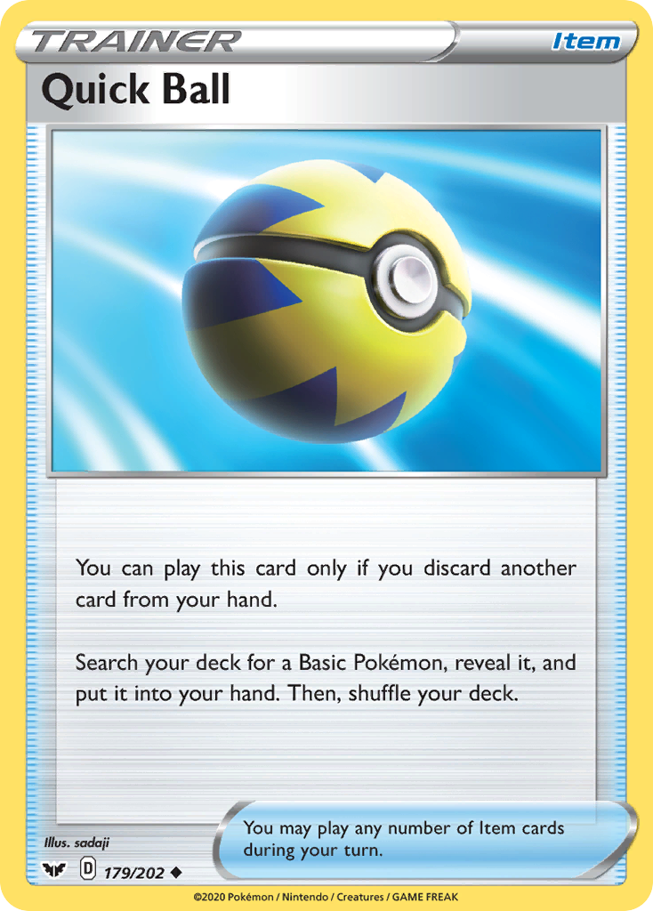 Quick Ball (179/202) [Sword & Shield: Base Set] | Card Merchant Takapuna