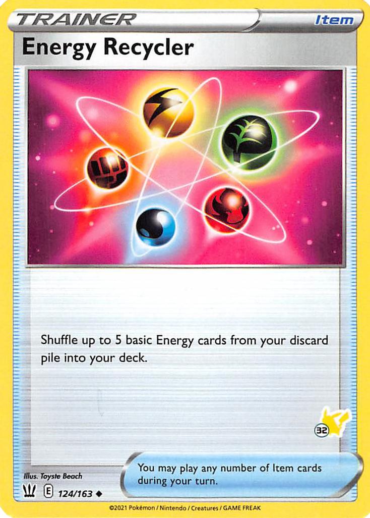 Energy Recycler (124/163) (Pikachu Stamp #32) [Battle Academy 2022] | Card Merchant Takapuna