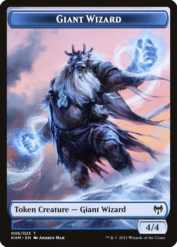 Elf Warrior // Giant Wizard Double-Sided Token [Kaldheim Tokens] | Card Merchant Takapuna