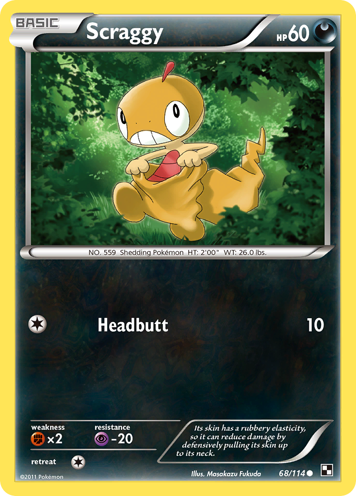 Scraggy (68/114) [Black & White: Base Set] | Card Merchant Takapuna