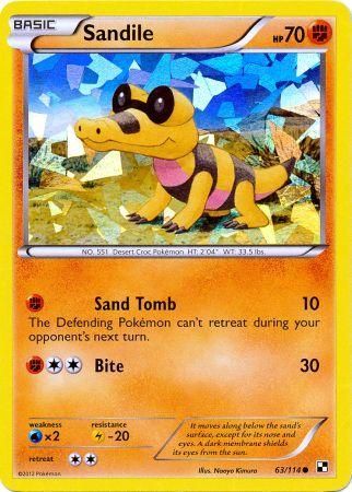 Sandile (63/114) (Cracked Ice Holo) [Black & White: Base Set] | Card Merchant Takapuna