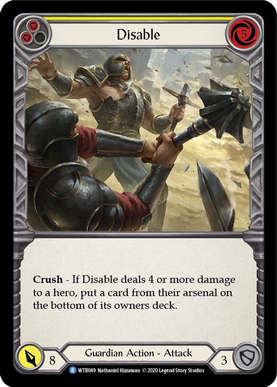 Disable (Yellow) [U-WTR049] (Welcome to Rathe Unlimited)  Unlimited Normal | Card Merchant Takapuna