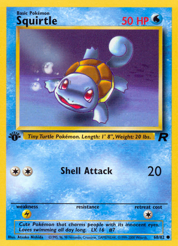 Squirtle (68/82) [Team Rocket 1st Edition] | Card Merchant Takapuna