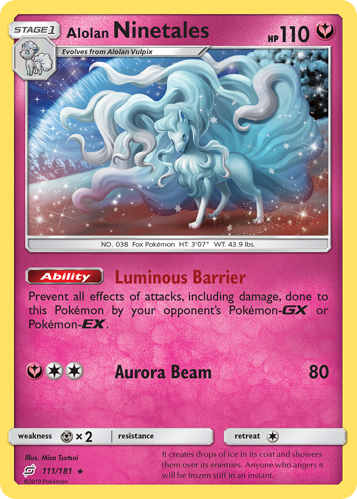 Alolan Ninetales (111/181) [Sun & Moon: Team Up] | Card Merchant Takapuna