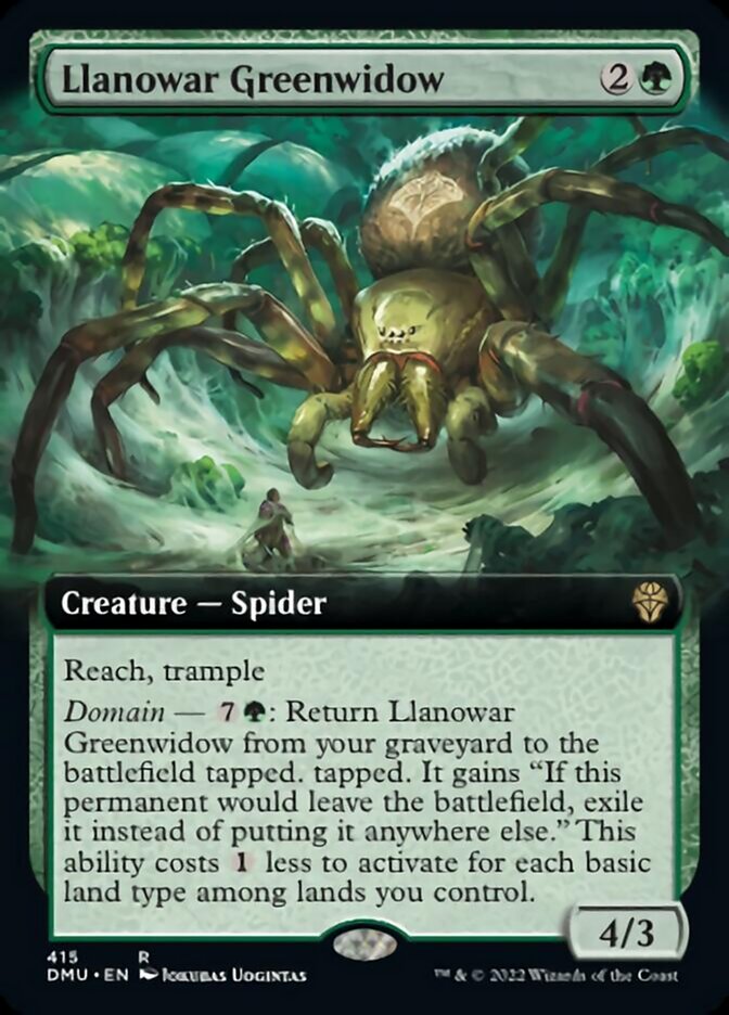 Llanowar Greenwidow (Extended Art) [Dominaria United] | Card Merchant Takapuna