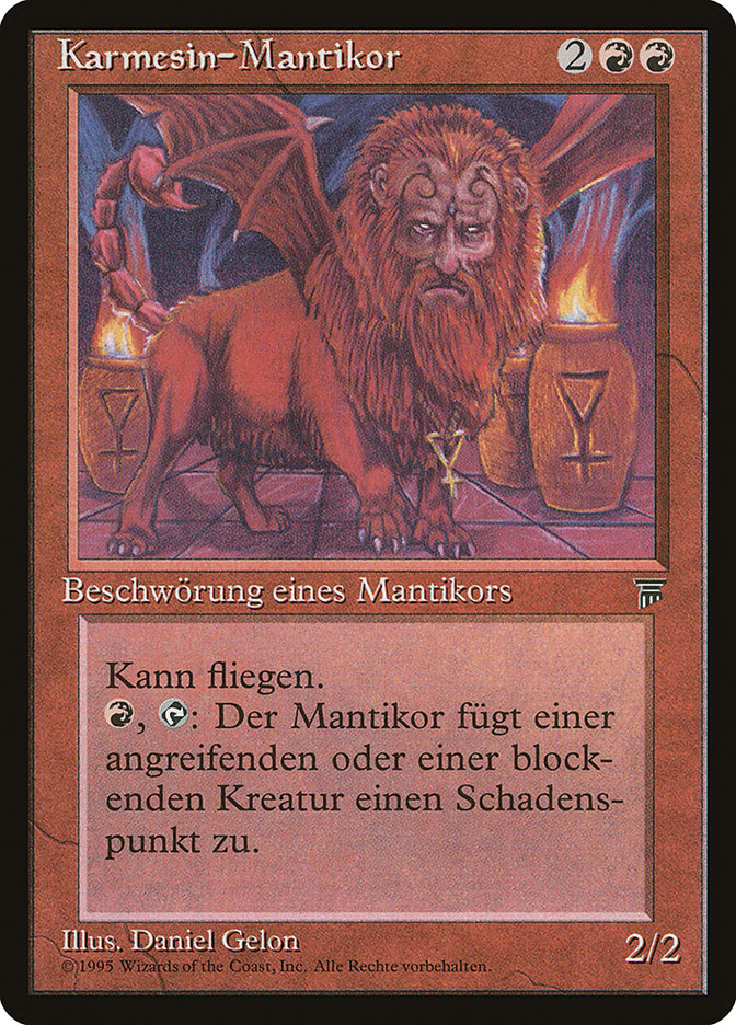 Crimson Manticore (German) - "Karmesin-Mantikor" [Renaissance] | Card Merchant Takapuna