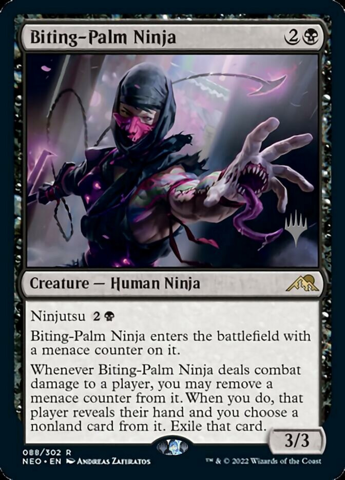 Biting-Palm Ninja (Promo Pack) [Kamigawa: Neon Dynasty Promos] | Card Merchant Takapuna