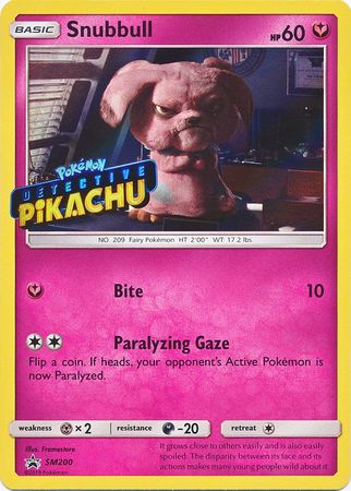 Snubbull Detective (SM200) (Pikachu Stamped) [Sun & Moon: Black Star Promos] | Card Merchant Takapuna