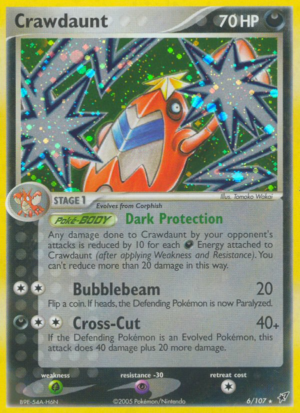 Crawdaunt (6/107) [EX: Deoxys] | Card Merchant Takapuna