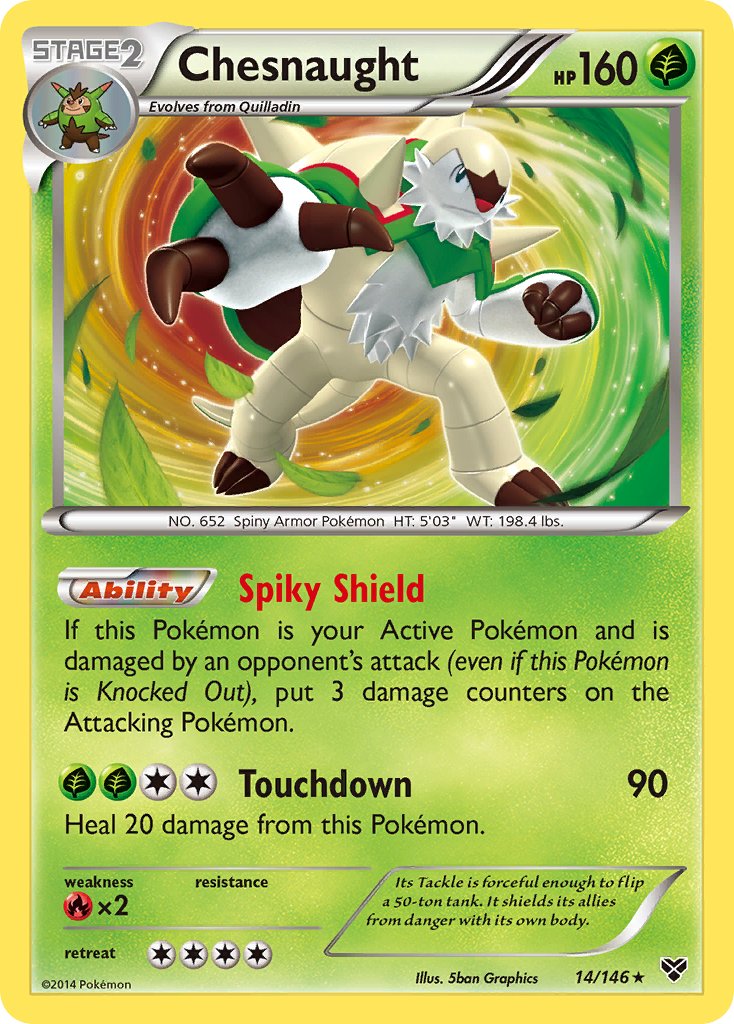 Chesnaught (14/146) (Cosmos Holo) (Blister Exclusive) [XY: Base Set] | Card Merchant Takapuna