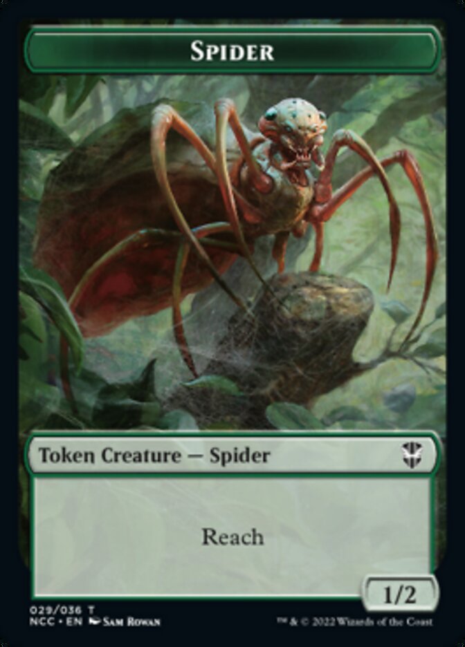 Treefolk // Spider Double-Sided Token [Streets of New Capenna Commander Tokens] | Card Merchant Takapuna