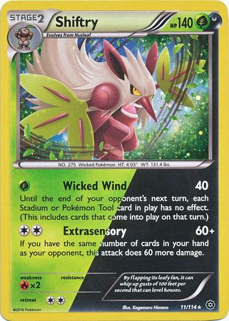 Shiftry (11/114) (Cosmos Holo) [XY: Steam Siege] | Card Merchant Takapuna