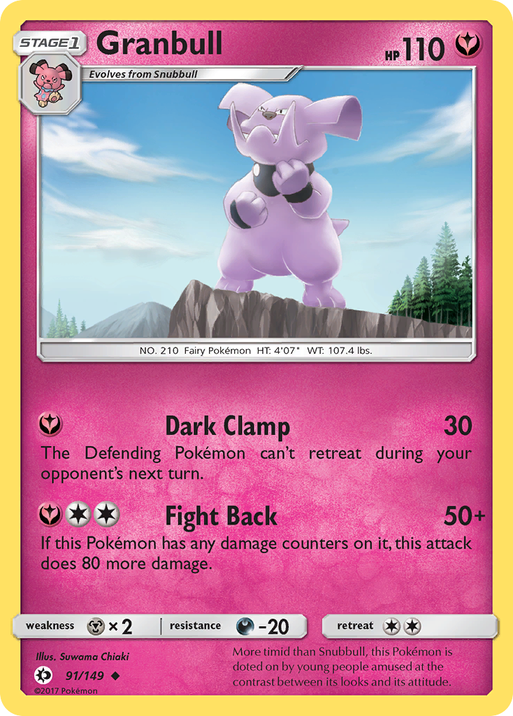 Granbull (91/149) [Sun & Moon: Base Set] | Card Merchant Takapuna