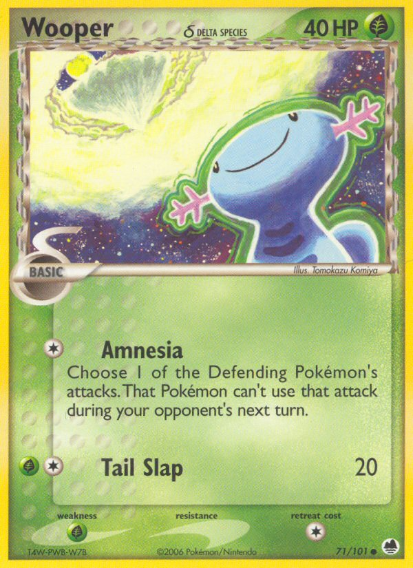 Wooper (71/101) (Delta Species) [EX: Dragon Frontiers] | Card Merchant Takapuna