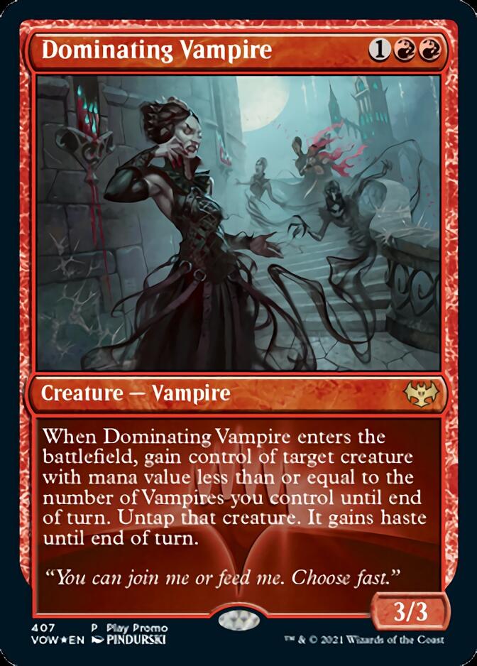 Dominating Vampire (Play Promo) [Innistrad: Crimson Vow Promos] | Card Merchant Takapuna