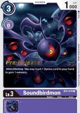 Soundbirdmon [BT4-078] [Great Legend Pre-Release Promos] | Card Merchant Takapuna