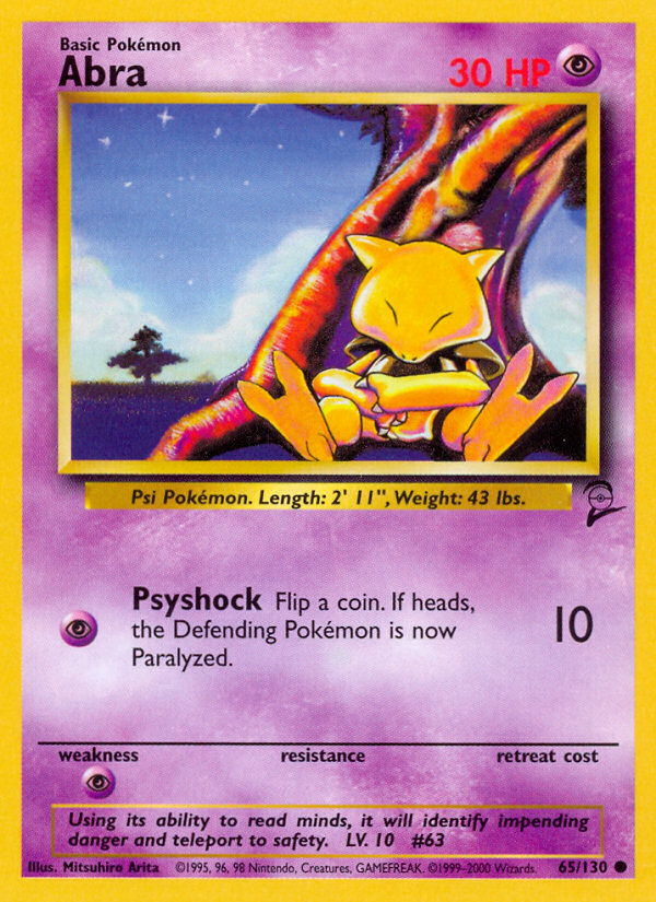 Abra (65/130) [Base Set 2] | Card Merchant Takapuna