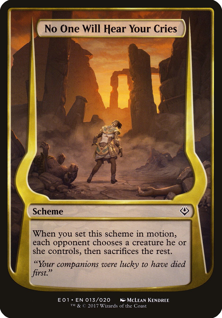 No One Will Hear Your Cries (Schemes) [Archenemy: Nicol Bolas Schemes] | Card Merchant Takapuna