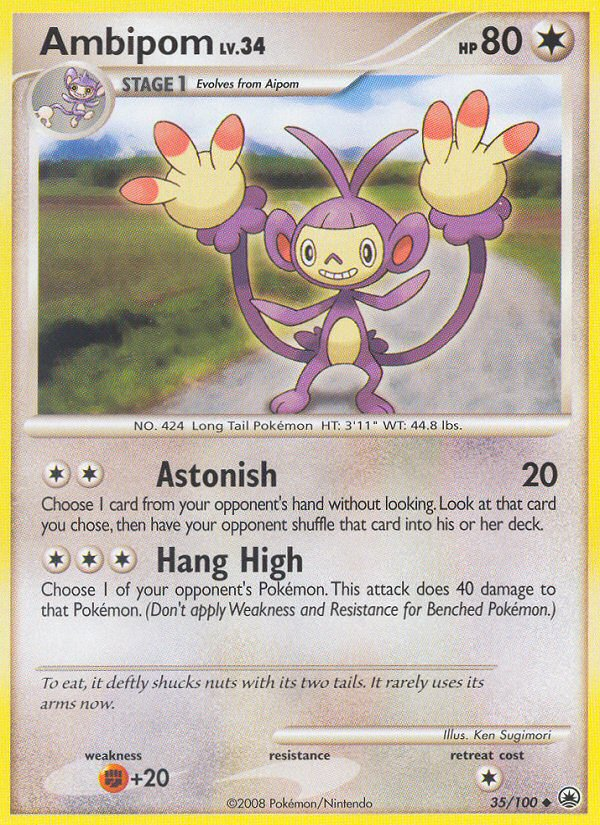 Ambipom (35/100) [Diamond & Pearl: Majestic Dawn] | Card Merchant Takapuna