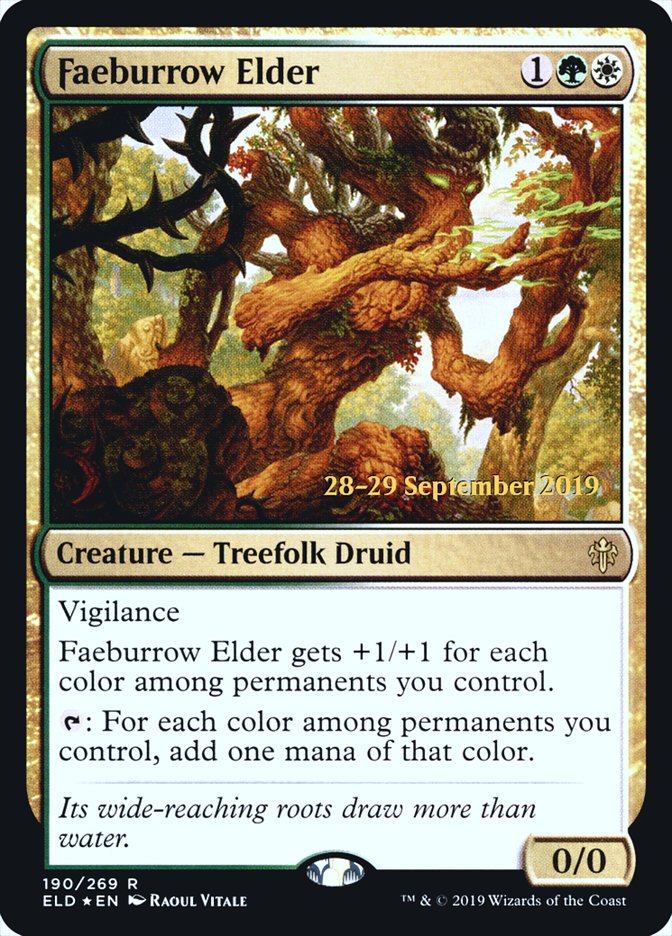 Faeburrow Elder [Throne of Eldraine Prerelease Promos] | Card Merchant Takapuna