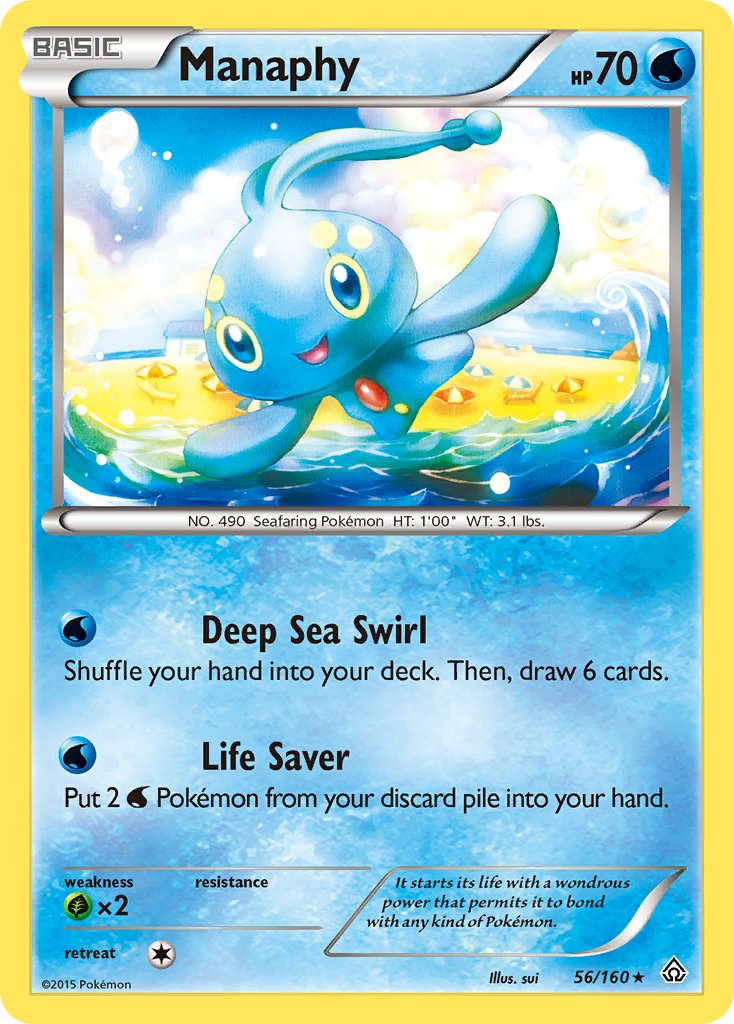 Manaphy (56/160) (Battle Arena Deck Exclusive) (Theme Deck Exclusive) [XY: Primal Clash] | Card Merchant Takapuna