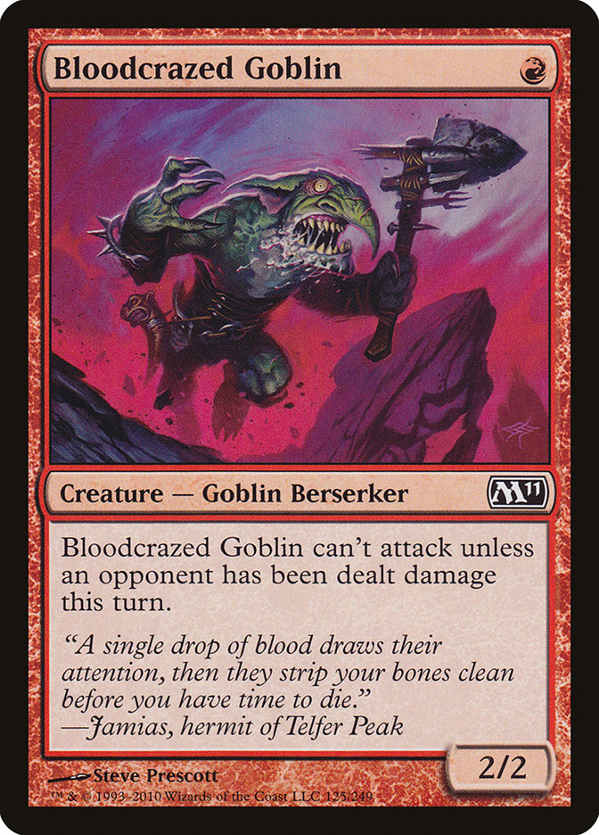 Bloodcrazed Goblin [Magic 2011] | Card Merchant Takapuna