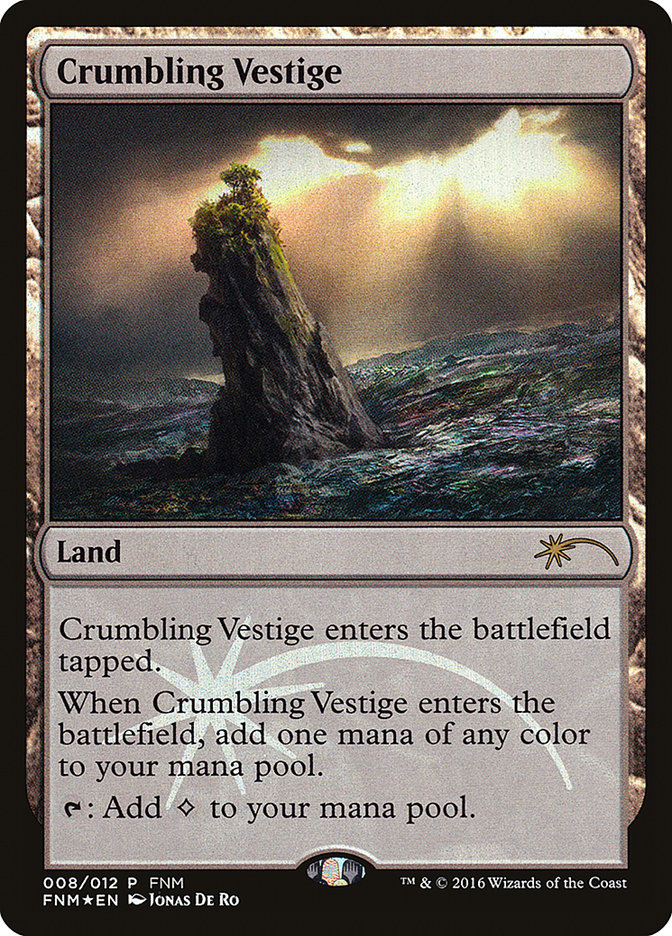 Crumbling Vestige [Friday Night Magic 2016] | Card Merchant Takapuna