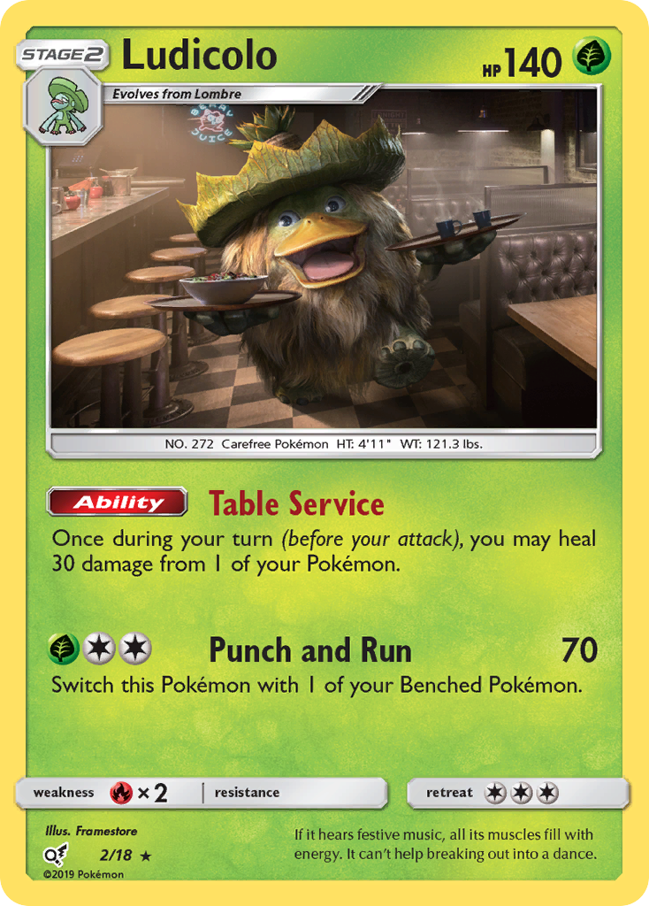 Ludicolo (2/18) [Sun & Moon: Detective Pikachu] | Card Merchant Takapuna