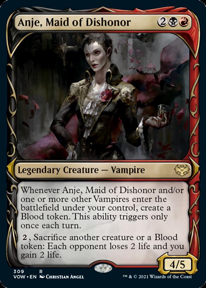 Anje, Maid of Dishonor (Showcase Fang Frame) [Innistrad: Crimson Vow] | Card Merchant Takapuna