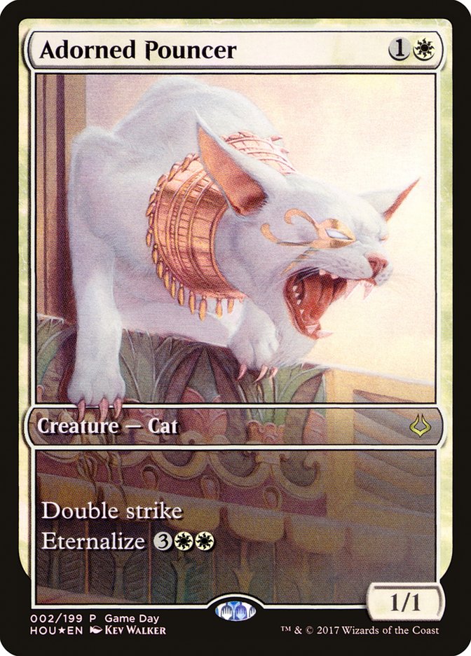 Adorned Pouncer (Game Day) (Full Art) [Hour of Devastation Promos] | Card Merchant Takapuna