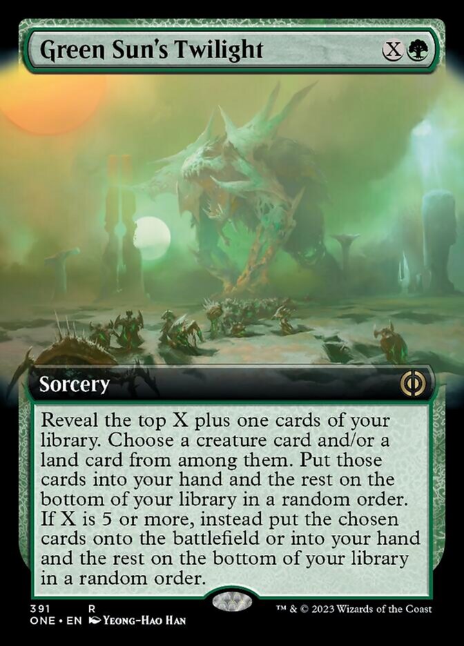 Green Sun's Twilight (Extended Art) [Phyrexia: All Will Be One] | Card Merchant Takapuna