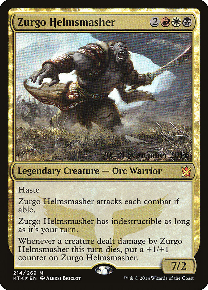 Zurgo Helmsmasher [Khans of Tarkir Prerelease Promos] | Card Merchant Takapuna
